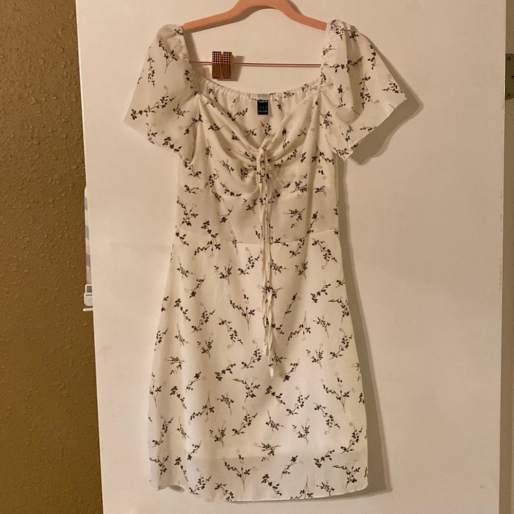 Shein, white and Floral dress. Small